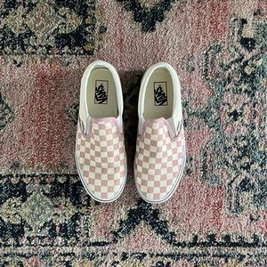 Vans Checkerboard Classic Slip-On Zephyr Pink